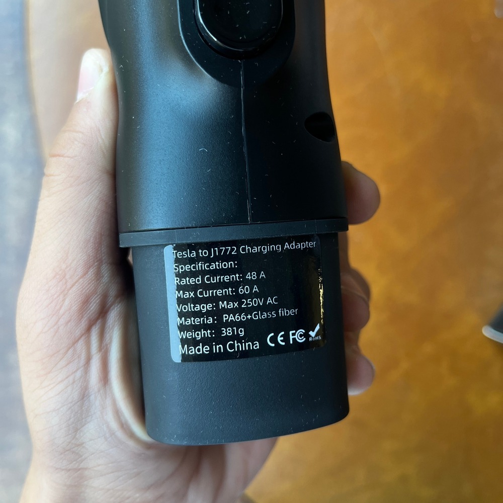 Tesla to J1772 Charging Adapter Black Max 60Amp, 250V Electric Vehicle EV Charge - Picture 8 of 8